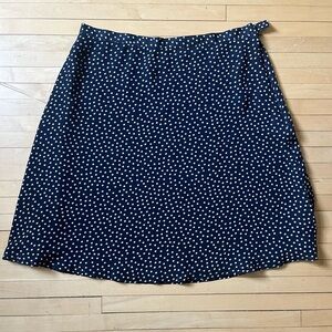 Jaclyn Smith Navy Polk-a-dot Skirt